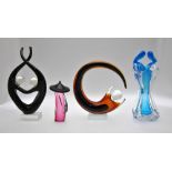 Four Murano glass figural sculptures, 17 cm - 31 cm high (4) Condition Report The two person