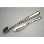 A George III silver fiddle pattern butter knife, London 1802,