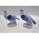 Two Herend porcelain models of partridges, 23 cm high (2) Condition Report good condition