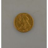 A Victorian half sovereign,