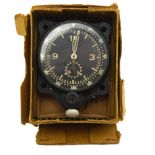 A WW2 German Luftwaffe Navigator's clock with top watch and time-elapse,