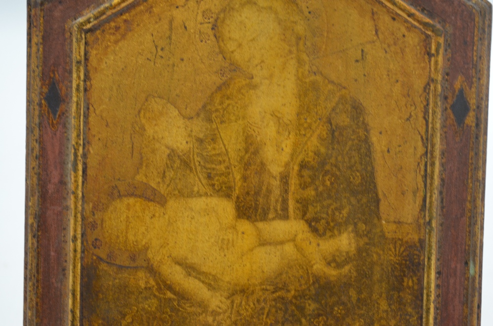 A modern icon on wood panel, Madonna & Child, - Image 3 of 4