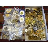 A large quantity of assorted military cap and collar badges including Scottish Regiments,