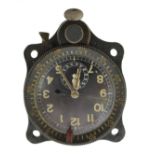 A WW2 German Luftwaffe Navigator's clock with stop watch and time-elapsed,