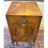 A Victorian mahogany campaign washstand,