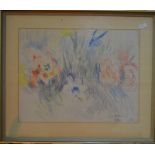 Joseph Oppenheimer - Flower study, coloured pencil, signed and dated NY 58,