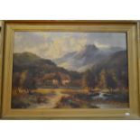 Henry Cooper - A pair of rustic landscapes, oil on canvas, signed, 49 x 75 cm (2)  Condition