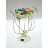 A Murano glass tazza, 27 cm to/w thirty seven sweets/bonbon Condition Report All good condition - no