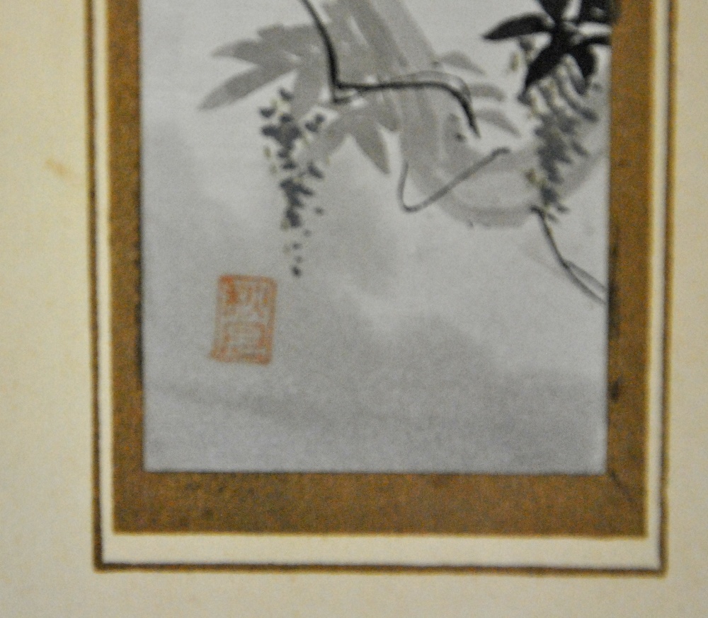 Five Japanese watercolours of birds, - Image 8 of 10