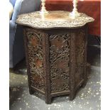 A 19th century carved and moulded hardwood occasional table,