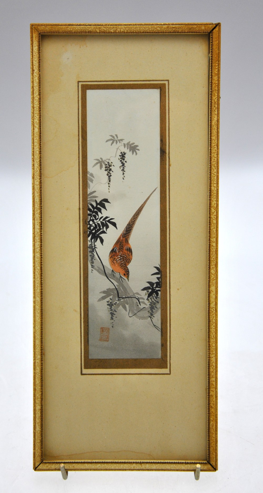 Five Japanese watercolours of birds, - Image 7 of 10