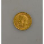 An Edwardian gold sovereign,