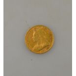 A Victorian half sovereign,