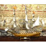 A large and well-detailed model of a 17th century warship 'Sovereign of the Seas, 1637',