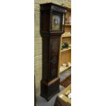 Tho Tounson, Penintoune, an 18th century thirty hour oak longcase clock with an engraved 28 cm