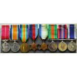 A WWI / II BEM group of eight to C E R A  EF Sayer RN - British Empire Medal; 1914/18 war medal;