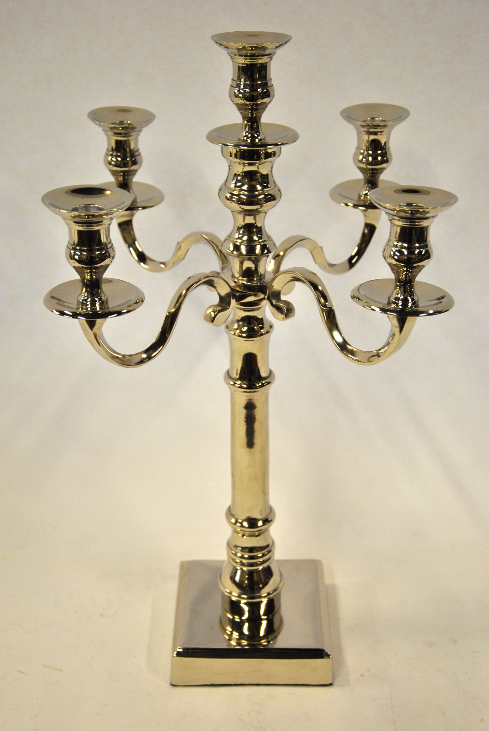 A large pair of electroplated four-branch candelabra, - Image 2 of 2