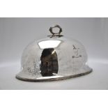 A large electroplated meat dome by James Dixon & Sons, 46 x 35 cm,