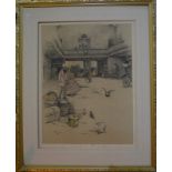 After Cecil Aldin (1870-1935) - 'The Yarn Market Dunster', lithograp,