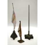 Royal Navy interest - A trio of desk weights as flag staffs