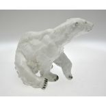 A Royal Dux model of a Polar Bear,