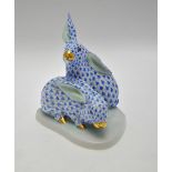 A Herend porcelain model of two rabbits, 14 cm high Condition Report good condition