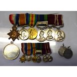 A WWI group of six medals to 11493 S. Sjt. E. B. Leahy R.F.A.