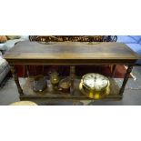 An unusual and substantial 18th century oak two tier buffet,