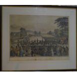 A 19th century coloured engraving 'The Mortar Battery at Woolwich', 39 x 51 cm Condition Report