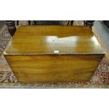 A Victorian brass-bound camphorwood campaign trunk by Army & Navy, the hinged top enclosing an