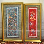 A Chinese silk embroidery depicting 100 boys, 20th century, framed 71 x 39.