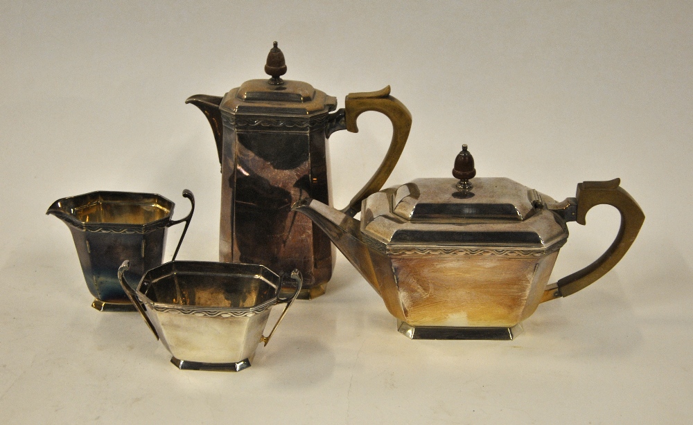 A Romney plate four-piece tea service with hot water jug, - Image 3 of 4