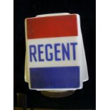 ‘Regent’ glass petrol pump globe.