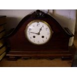 Edwardian mahogany-cased chiming timepiece.