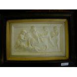 Victorian plaster relief picture of cherubs with goat.