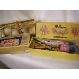 Pelhams puppets, boxed: Noddy and Poodle. (2)