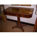 George IV rosewood D-end card table.