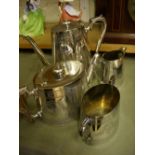 Victorian silver-plated tea service, four pieces.