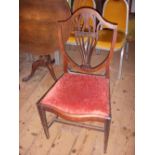 Hepplewhite style shield back dining chair.