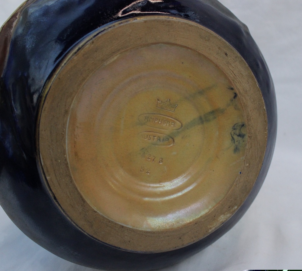 An Amphora pottery vase of naturalistic form modelled with a pheasant to a design by Edward - Image 4 of 5