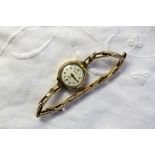 A lady's 9ct yellow gold wristwatch, the