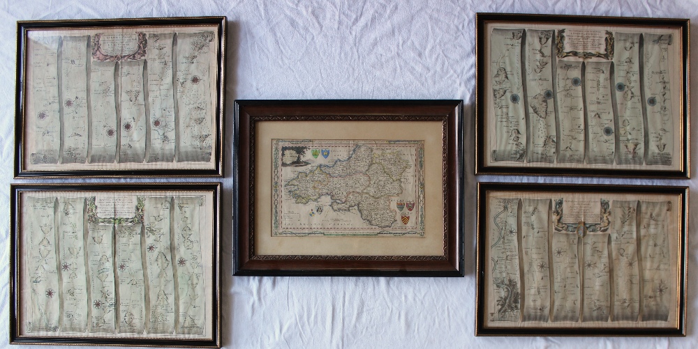 A Set of four maps by John Ogilby, depic