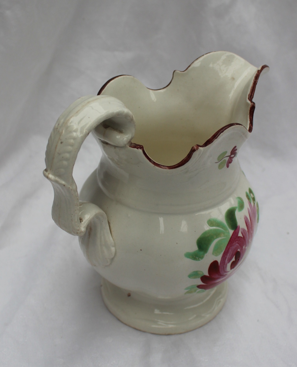 A 19th century pottery jug painted with - Image 4 of 5