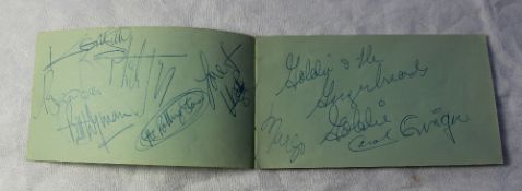 An album page autographed by the Rolling Stones, collected in 1965 in Leicester at the trocadero,