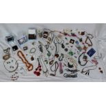 A large quantity of costume jewellery in