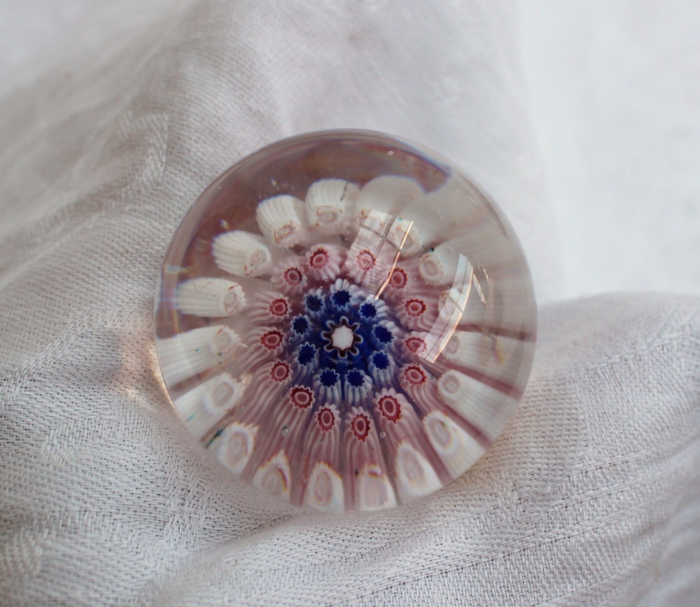 A millefiori glass paperweight inkwell p - Image 4 of 6