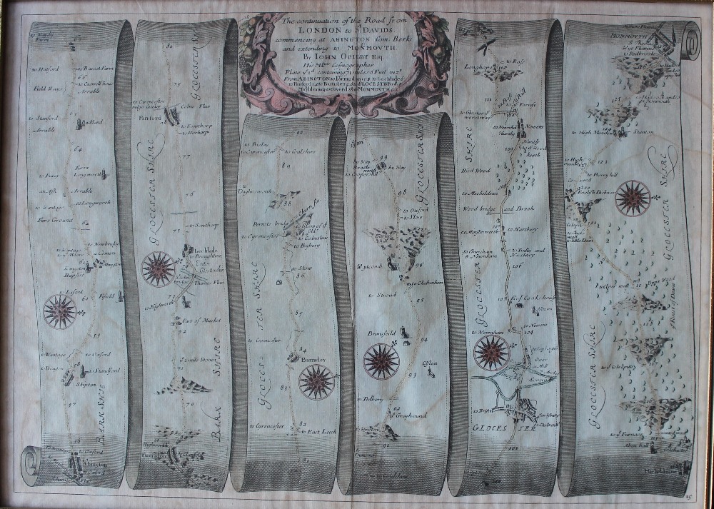 A Set of four maps by John Ogilby, depic - Image 3 of 7