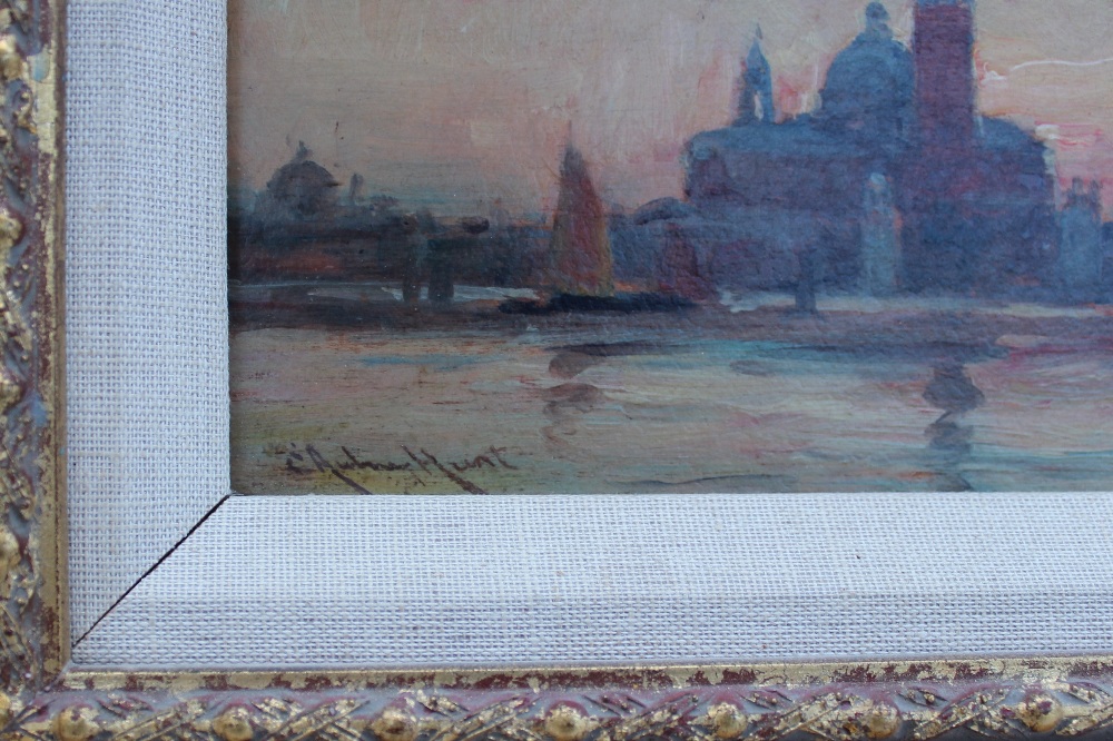 E Aubrey Hunt
Venice
Oil on board
Signed and inscribed verso, dated Aug. 1889
10 x 30cm CONDITION - Image 3 of 3