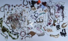 A large collection of costume jewellery