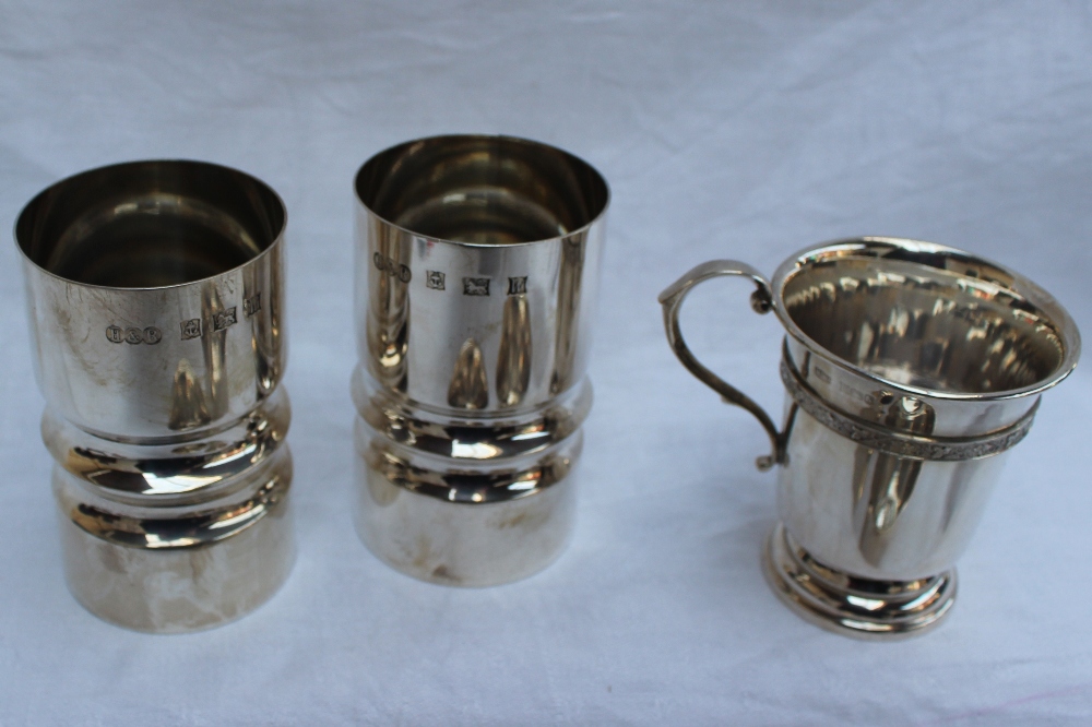 A pair of Elizabeth II silver goblets, L - Image 2 of 3